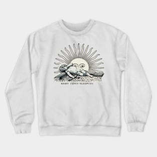 Baby Jesus carpenter lying down and sleeping Crewneck Sweatshirt